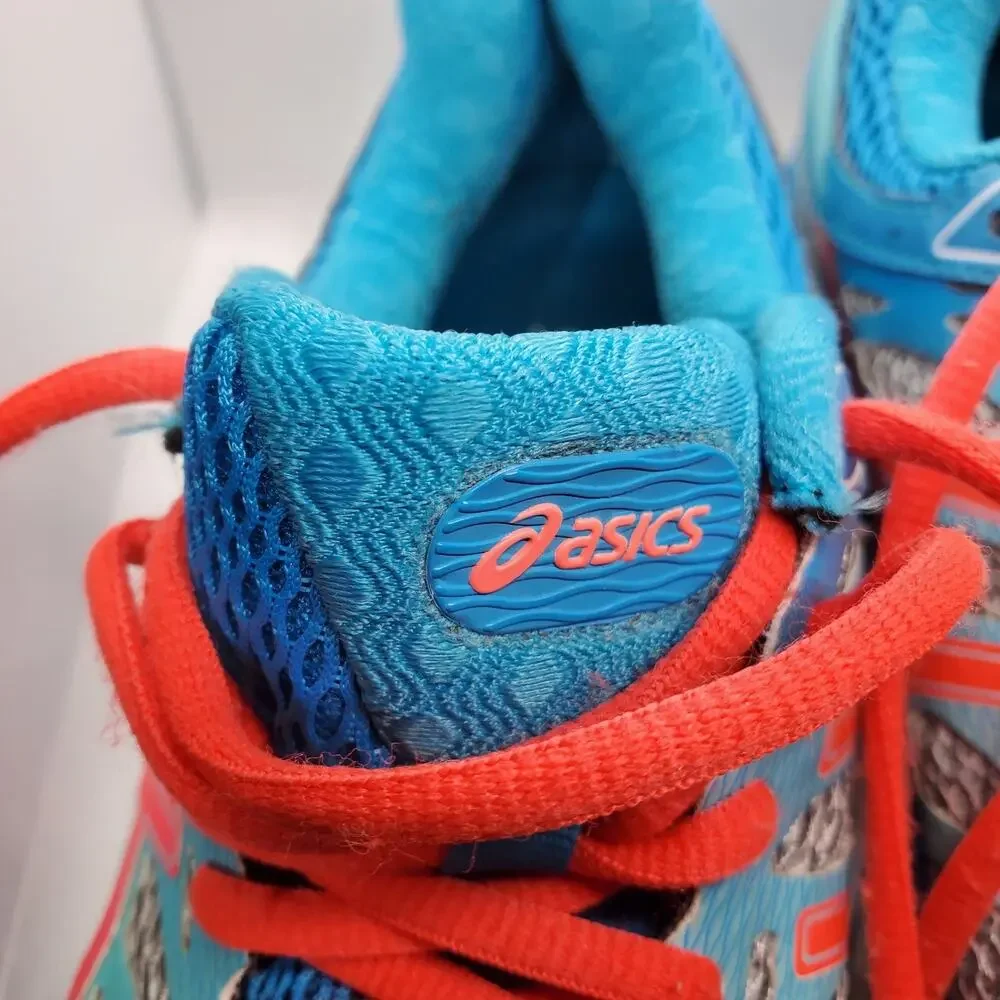 ASICS Womens Running Shoes Size 7 Gray Blue Athletic Sneakers Training Jogging